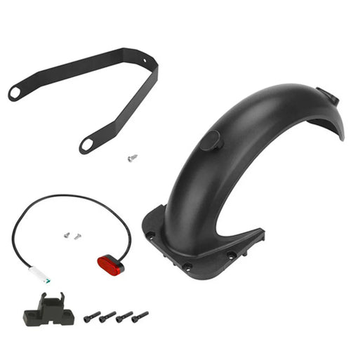 For Ninebot Max G30 Rear Fender + Fender Bracket + Taillight Electric Scooter Parts Kit - Black Bracket - 1