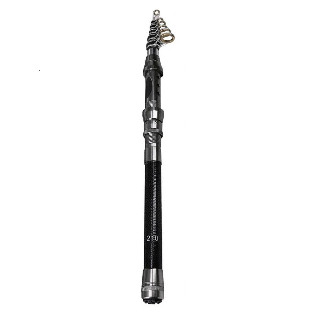 48656 2.1m Carbon Fiber Fishing Rod Telescopic Lightweight Fishing Pole - 2