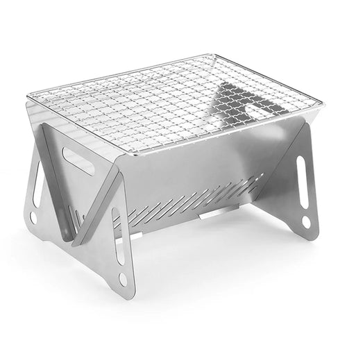 HALIN Outdoor Stainless Steel Barbecue Charcoal Grill Folding Camping Picnic BBQ Stove - 1