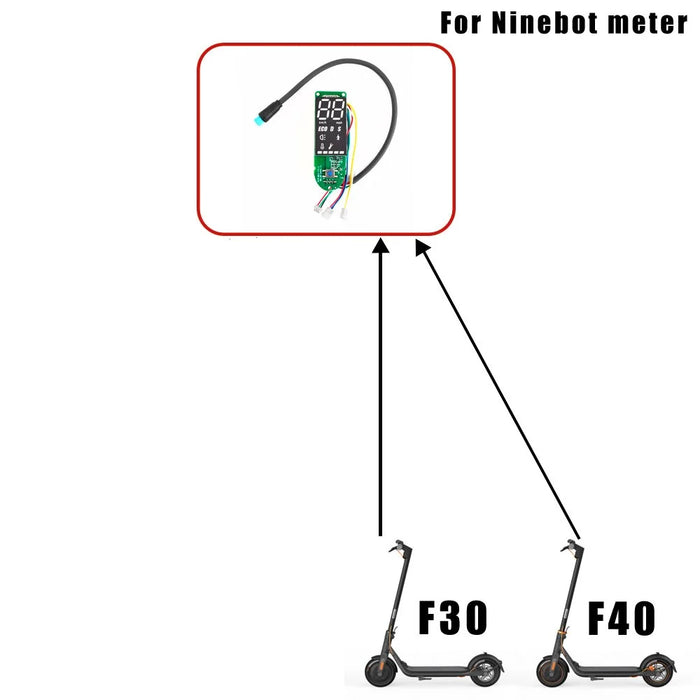 Digital Screen Meter for Ninebot F30 / F40 Electric Scooter Gauge Replacement Part - 4