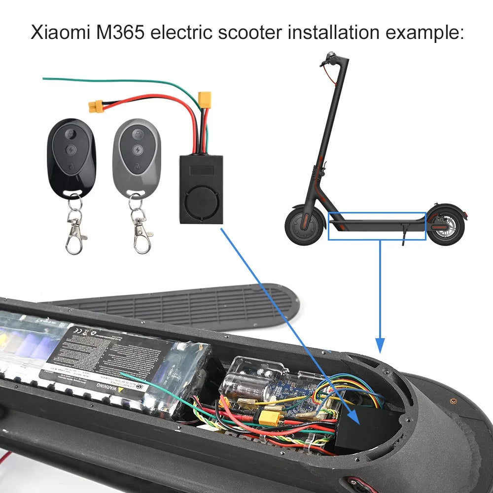 Anti-Theft Alarm System for Xiaomi 1S / M365 / M365 Pro Electric Scooter Alarm Horn with Remote Control - 3