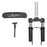 For Xiaomi M365 / Pro / Pro 2 Shock Absorber Front Suspension Fork + Mudguard + Foot Support Set - 1