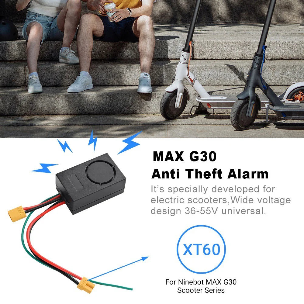 XT60 For Ninebot Max G30 36-55V 115db Security Anti-theft Alarm Remote Control Electric Scooter Part - 2