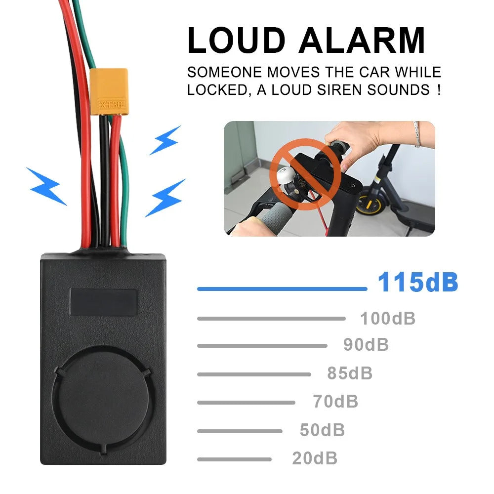 XT60 For Ninebot Max G30 36-55V 115db Security Anti-theft Alarm Remote Control Electric Scooter Part - 5