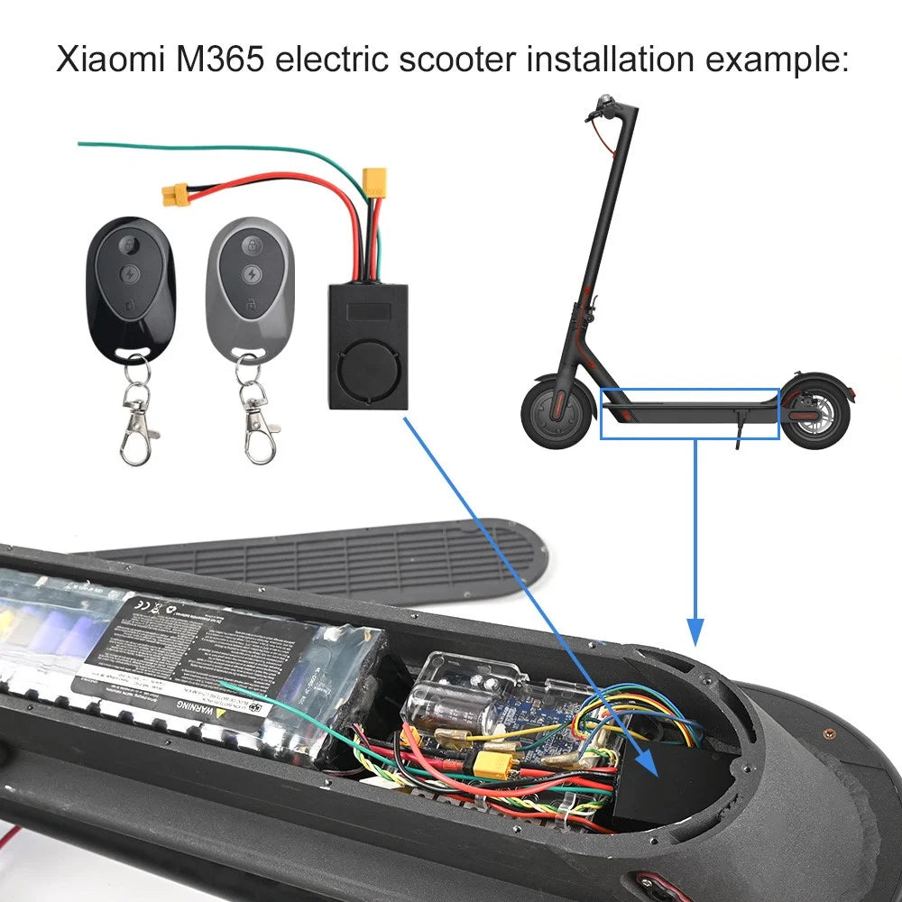 XT60 For Ninebot Max G30 36-55V 115db Security Anti-theft Alarm Remote Control Electric Scooter Part - 6