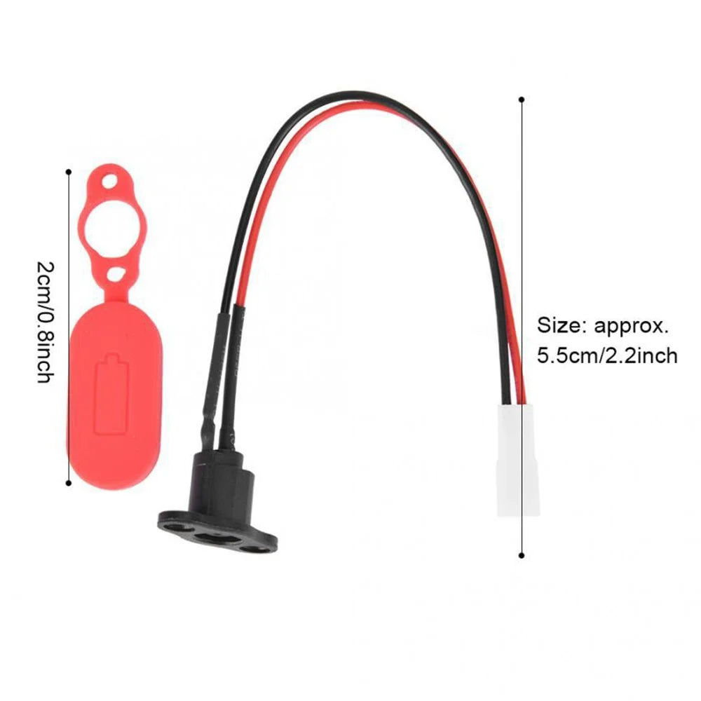 For Xiaomi M365 / Pro Charging Port + Waterproof Cover Electric Scooter Replacement Part - 6