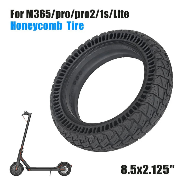 For Xiaomi M365 / Pro / Pro 2 / 1S / Lite Electric Scooter 8.5-inch Honeycomb Shock Absorber Rubber Solid Tire - 3