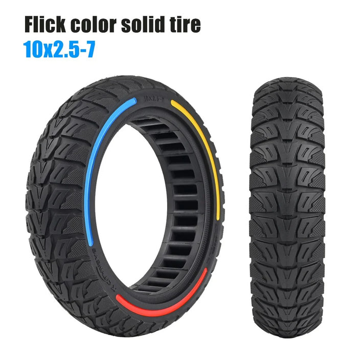 For Xiaomi Mi 4 / Mi 4 Pro Electric Scooter 10x2.5-7-Inch Replacement Rubber Tire Anti-Slip E-Scooter Wheel - Red Yellow Blue - 6