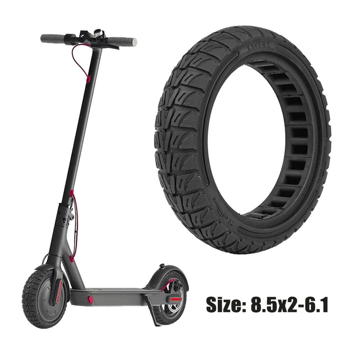 For Xiaomi M365 / Pro / Pro2 / 1S / Lite E-Scooter 8.5x2 Inch Anti-Slip Wheel Replacement Rubber Tire - Black - 2