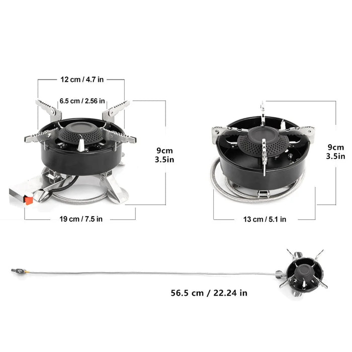 WIDESEA WSS-508 Stainless Steel 3200W Single Head Foldable Gas Stove for Outdoor Camping - 5