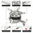 WIDESEA WSS-507 Outdoor Camping 8800W High Power Folding Five-Head Gas Stove - 2