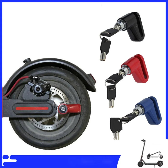 Anti-Theft Disc Brake Lock for Mini Xiaomi Mijia M365 Scooter Roller Skateboard - Red - 4