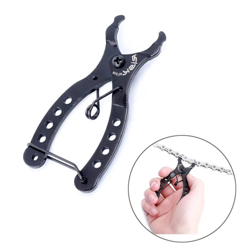 RISK Bicycle Mini Chain Quick Link Tool MTB Mountain Road Bike Magic Buckle Removal Installation Tool Clamp Black - 1