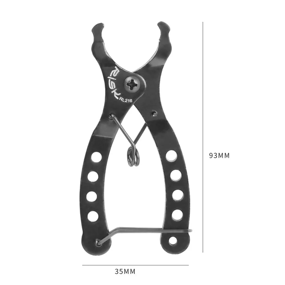 RISK Bicycle Mini Chain Quick Link Tool MTB Mountain Road Bike Magic Buckle Removal Installation Tool Clamp Black - 4