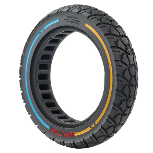 AMITOR 9.5-Inch E-Scooter Colored Line Decor Wheel Replacement Off-Road Tire for 36mm Slot - 1