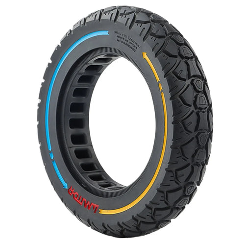 AMITOR 10-Inch Scooter Rubber Wheel Colored Line Decor Off-Road Tire for 36mm Slot - 1