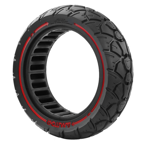AMITOR 10x2.7 10-Inch Scooter Replacement Wheel Red Line Decor Rubber Tire for 53.5mm Slot - 1