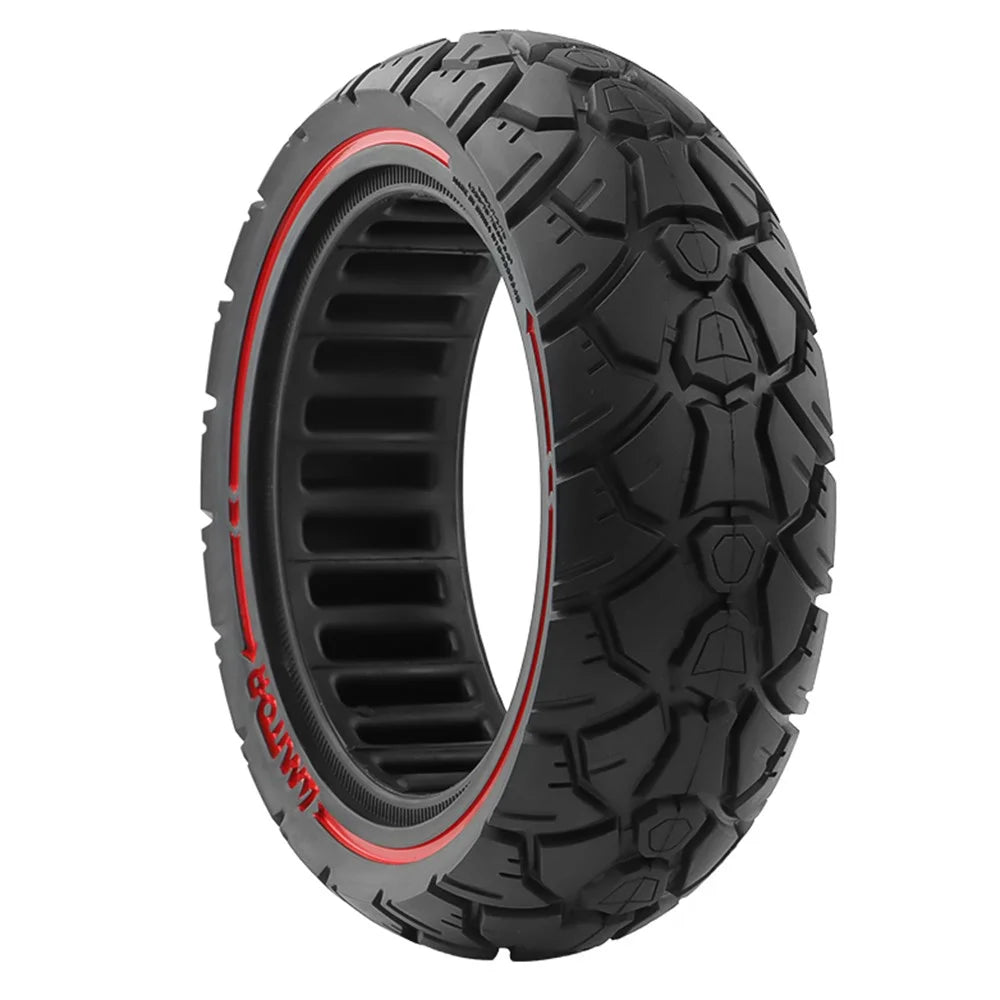 AMITOR 10x2.7 10-Inch Scooter Replacement Wheel Red Line Decor Rubber Tire for 53.5mm Slot - 3