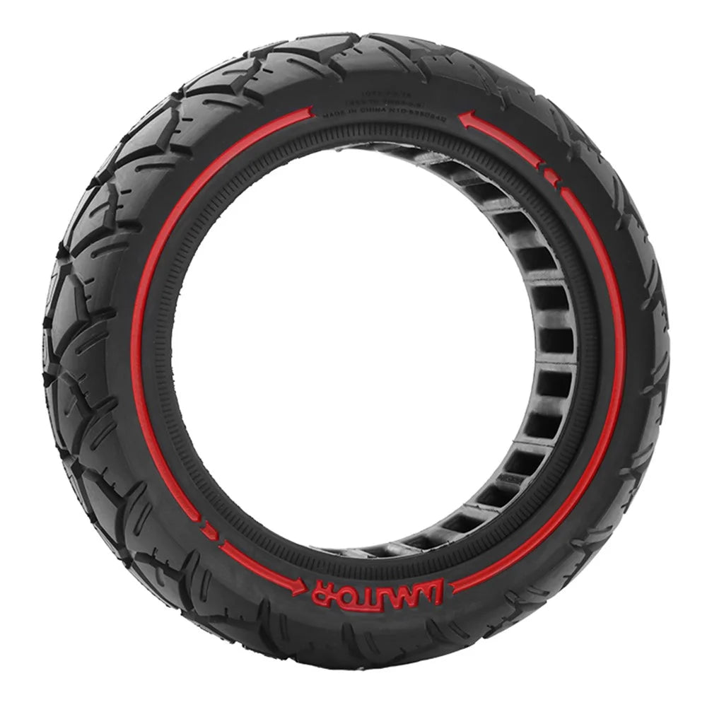 AMITOR 10x2.7 10-Inch Scooter Replacement Wheel Red Line Decor Rubber Tire for 53.5mm Slot - 4