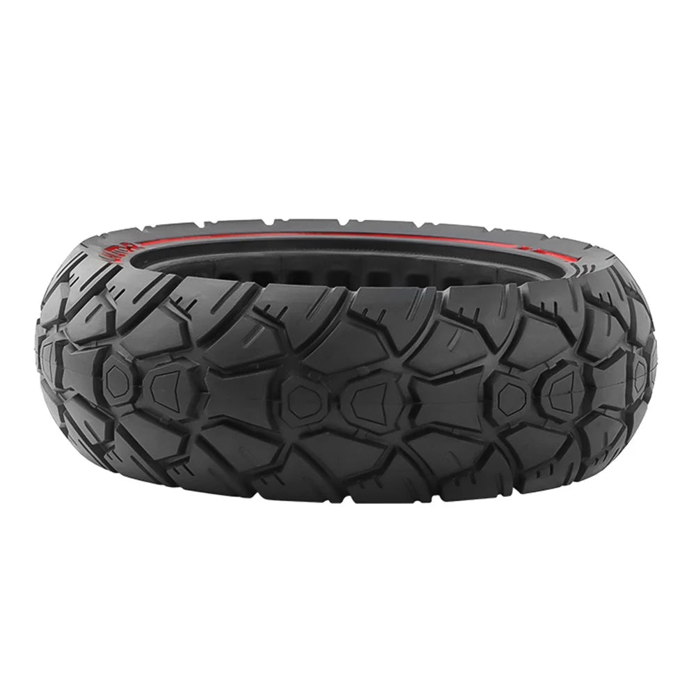 AMITOR 10x2.7 10-Inch Scooter Replacement Wheel Red Line Decor Rubber Tire for 53.5mm Slot - 5
