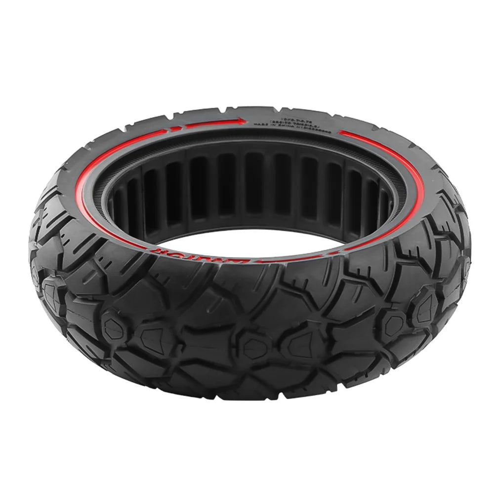 AMITOR 10x2.7 10-Inch Scooter Replacement Wheel Red Line Decor Rubber Tire for 53.5mm Slot - 7