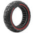AMITOR 10x3 10-Inch Scooter Replacement Wheel Red Line Decor Rubber Tire for 53.5mm Slot - 1