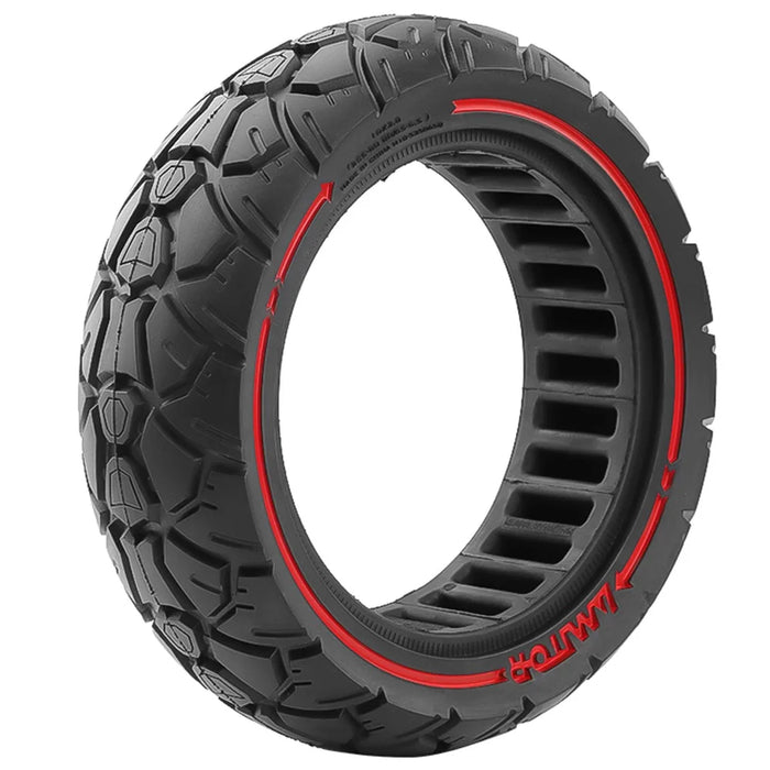 AMITOR 10x3 10-Inch Scooter Replacement Wheel Red Line Decor Rubber Tire for 53.5mm Slot - 1