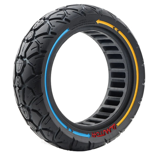 AMITOR 10x3 10-Inch Scooter Replacement Wheel Colored Line Decor Rubber Tire for 53.5mm Slot - 1