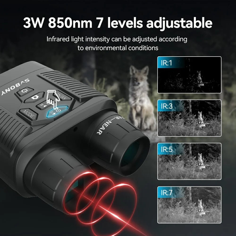 SVBONY SA206 4K Night Vision Binocular Goggles with 3 inch Large Screen, 8X Digital Zoom, 32G TF Card - 6