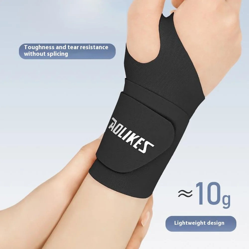 AOLIKES 7935 1Pc Wrist Guard Sprained Wrist Fixing Strap Sports Fitness Thin Summer Wrist Band - Black M - 3