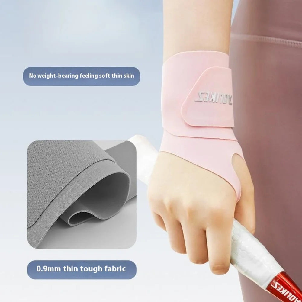 AOLIKES 7935 1Pc Wrist Guard Sprained Wrist Fixing Strap Sports Fitness Thin Summer Wrist Band - Black M - 5