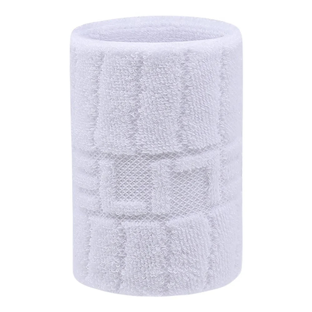 1Pc Breathable Sports Wristband for Outdoor Running Fitness Sweat Band Wrist Guard - HW501 White - 1