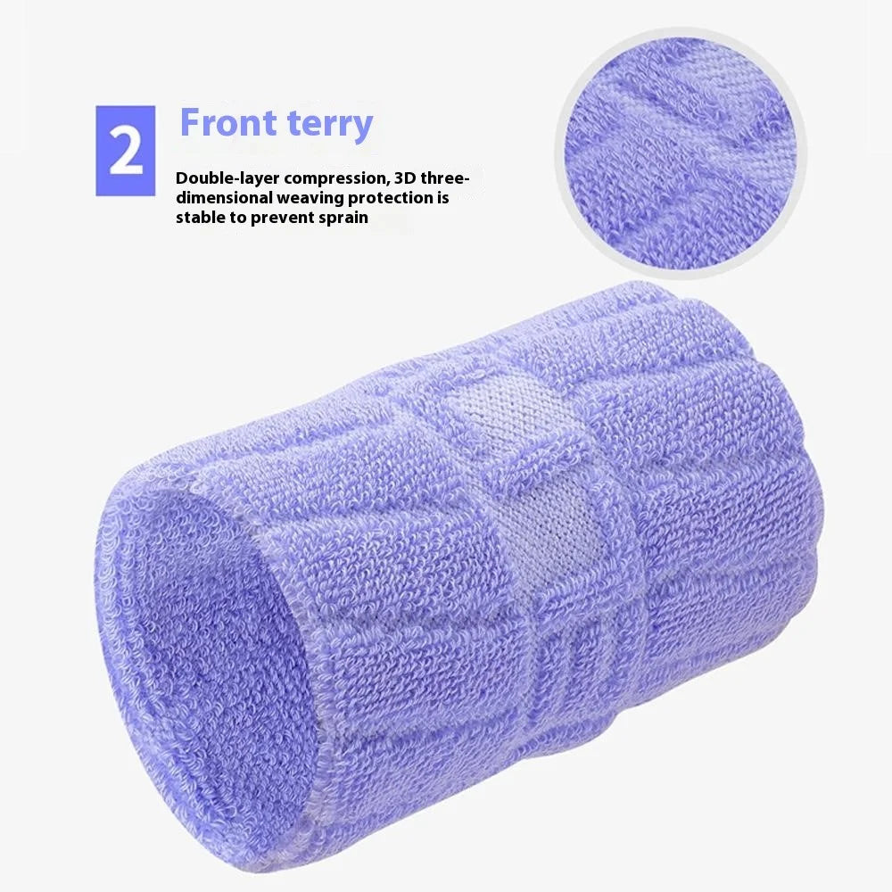 1Pc Breathable Sports Wristband for Outdoor Running Fitness Sweat Band Wrist Guard - HW501 White - 4