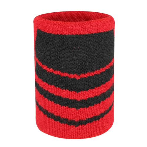 1Pc Sport Wristband Elastic Sweat Absorption Running Fitness Basketball Wrist Protection Band - HW206 Red + Black - 1