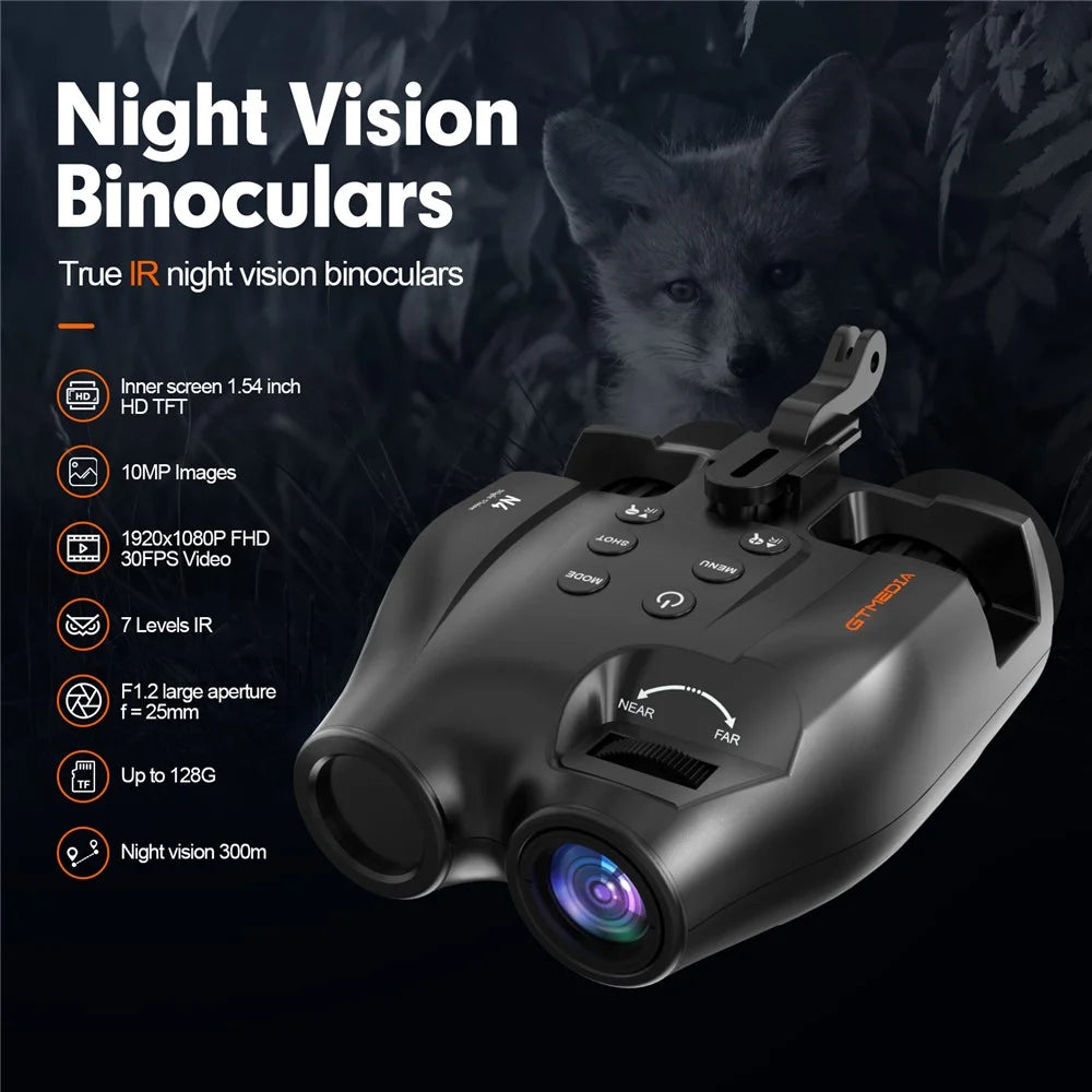 GTMEDIA N4 1080P HD Night Vision Binoculars 7 Level Brightness 5x Digital Zoom Outdoor Telescope - 2