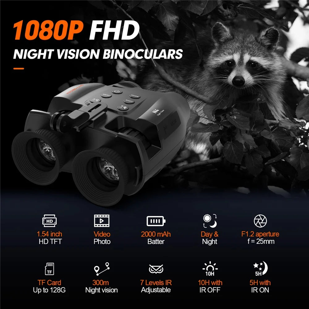 GTMEDIA N4 1080P HD Night Vision Binoculars 7 Level Brightness 5x Digital Zoom Outdoor Telescope - 3