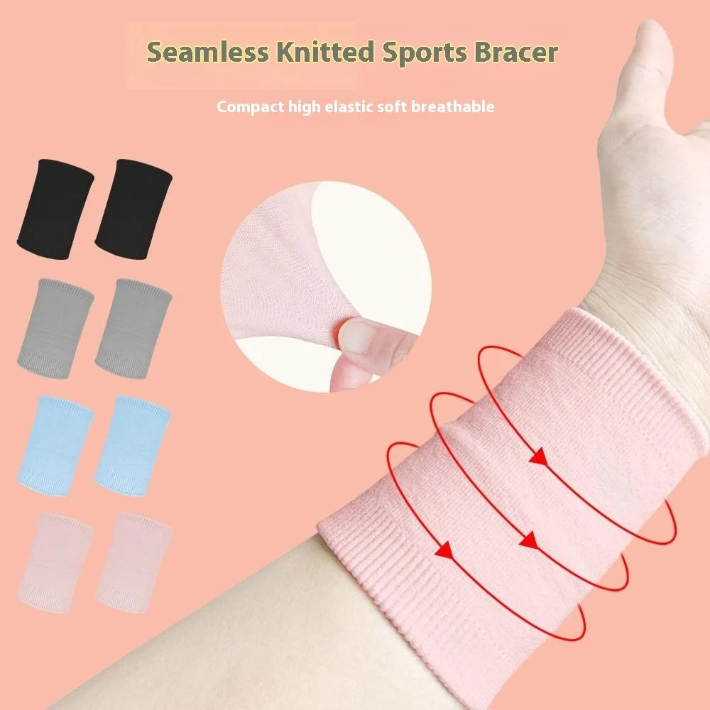 1 Pair Sport Wristband Elastic Fitness Basketball Wrist Protection Band - Black - 3