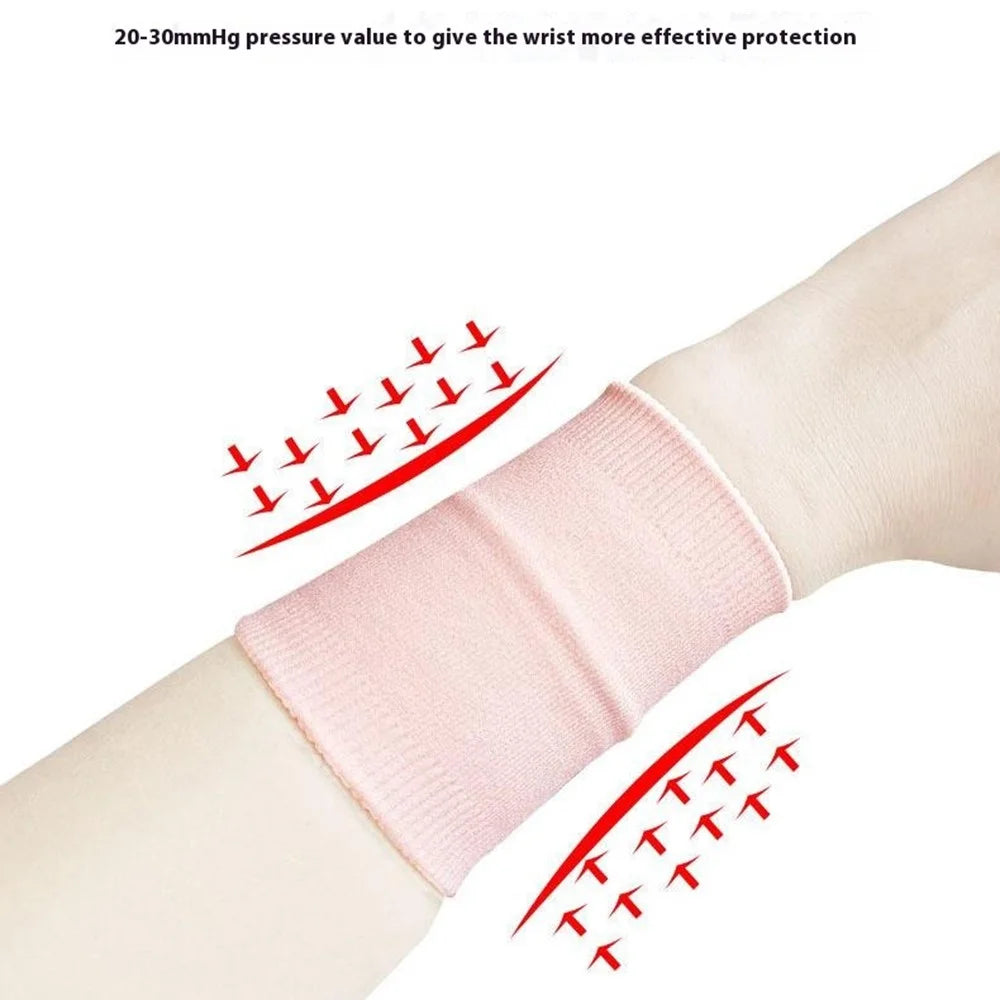 1 Pair Sport Wristband Elastic Fitness Basketball Wrist Protection Band - Black - 5
