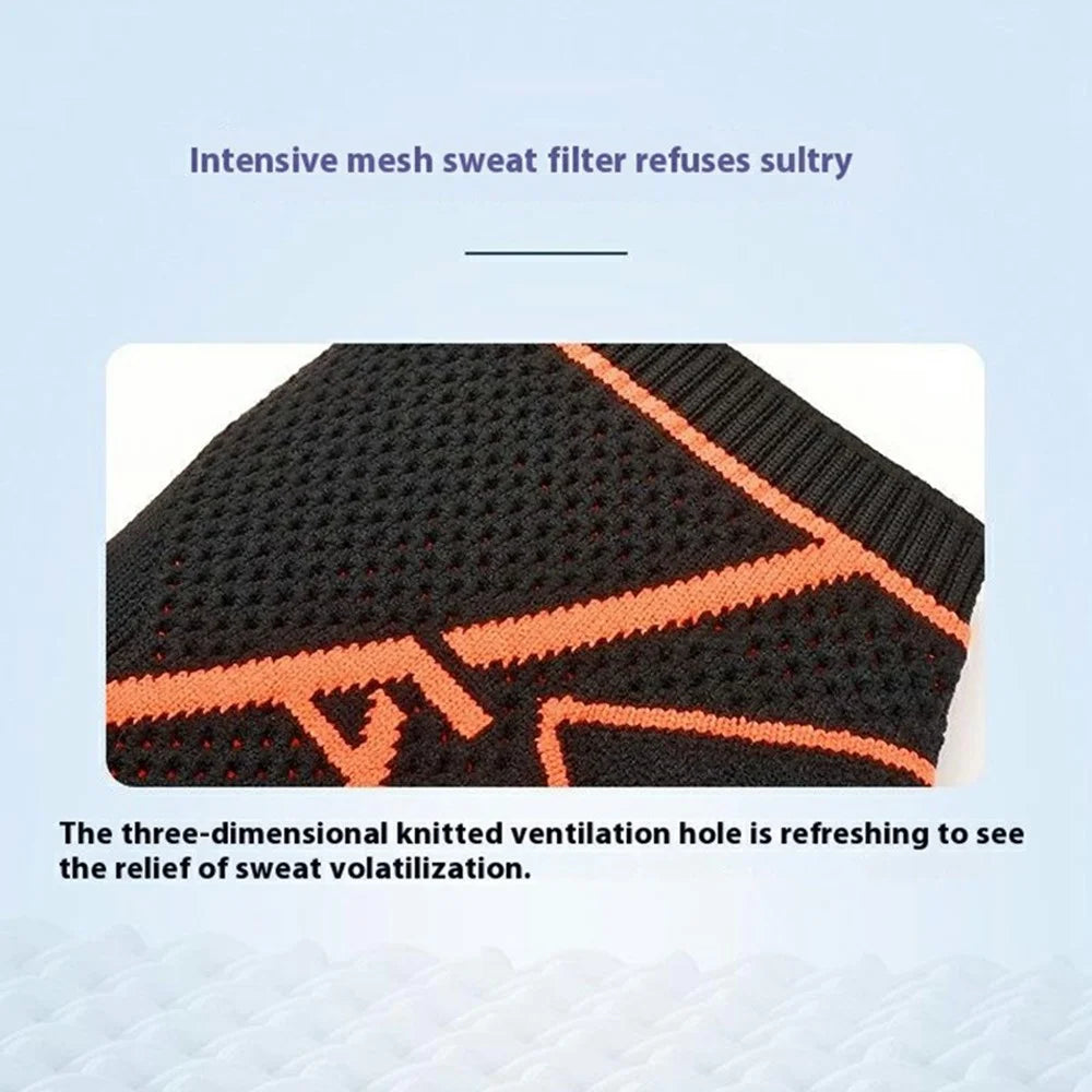 AOLIKES 8201 1Pc Breathable Wrist Support Brace for Badminton Fitness Extended Compression Wristband - Black+Orange S - 7