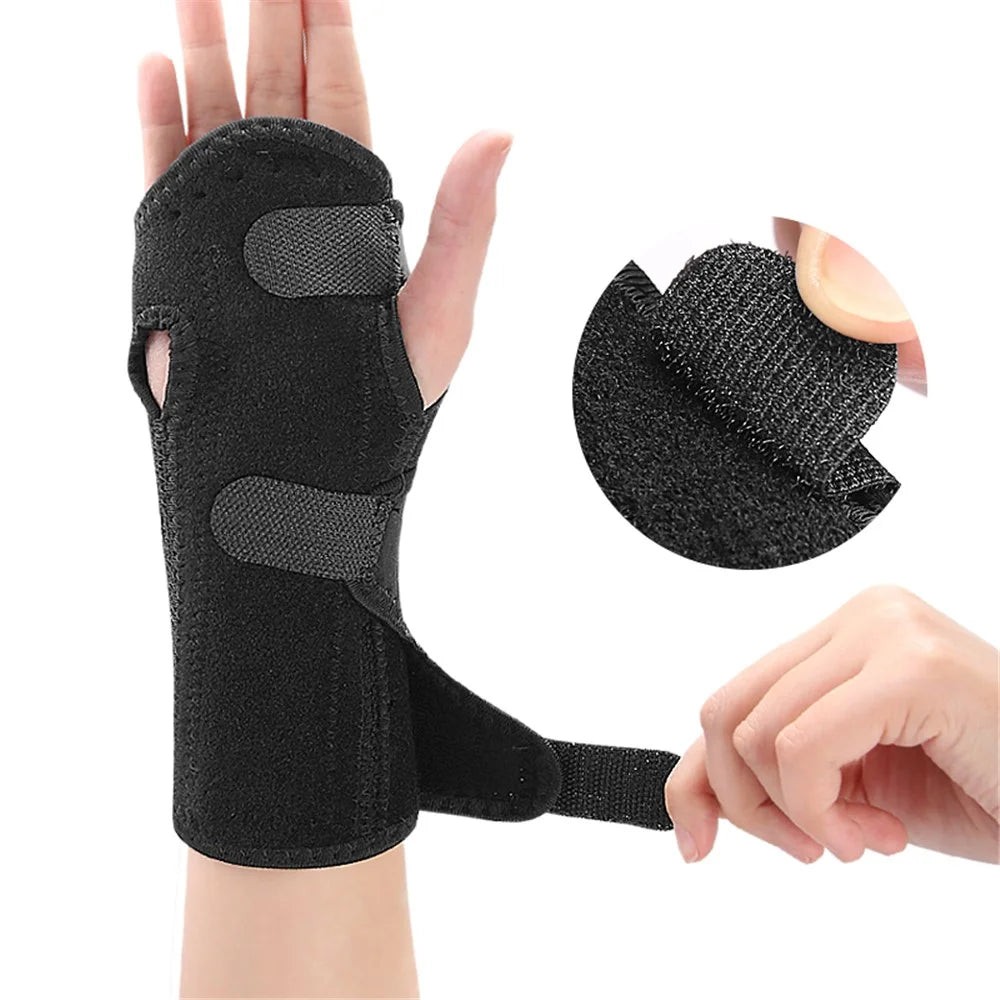 026 1Pc Size S Wrist Support Brace Adjustable Breathable Wrist Guard for Sports Injury Prevention Recovery - Black - 6