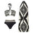Y357 Retro Print Bikini Swimsuit 3-Piece Swimwear For Women European Style Beach Vacation Swimwear - Black  /  S - 1