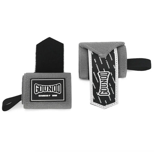GOUNOD HS0105 1 Pair Sports Wrist Wraps Fitness Weightlifting Pull-Up Stabilizer Sprain Prevention Wrist Band - Grey - 1