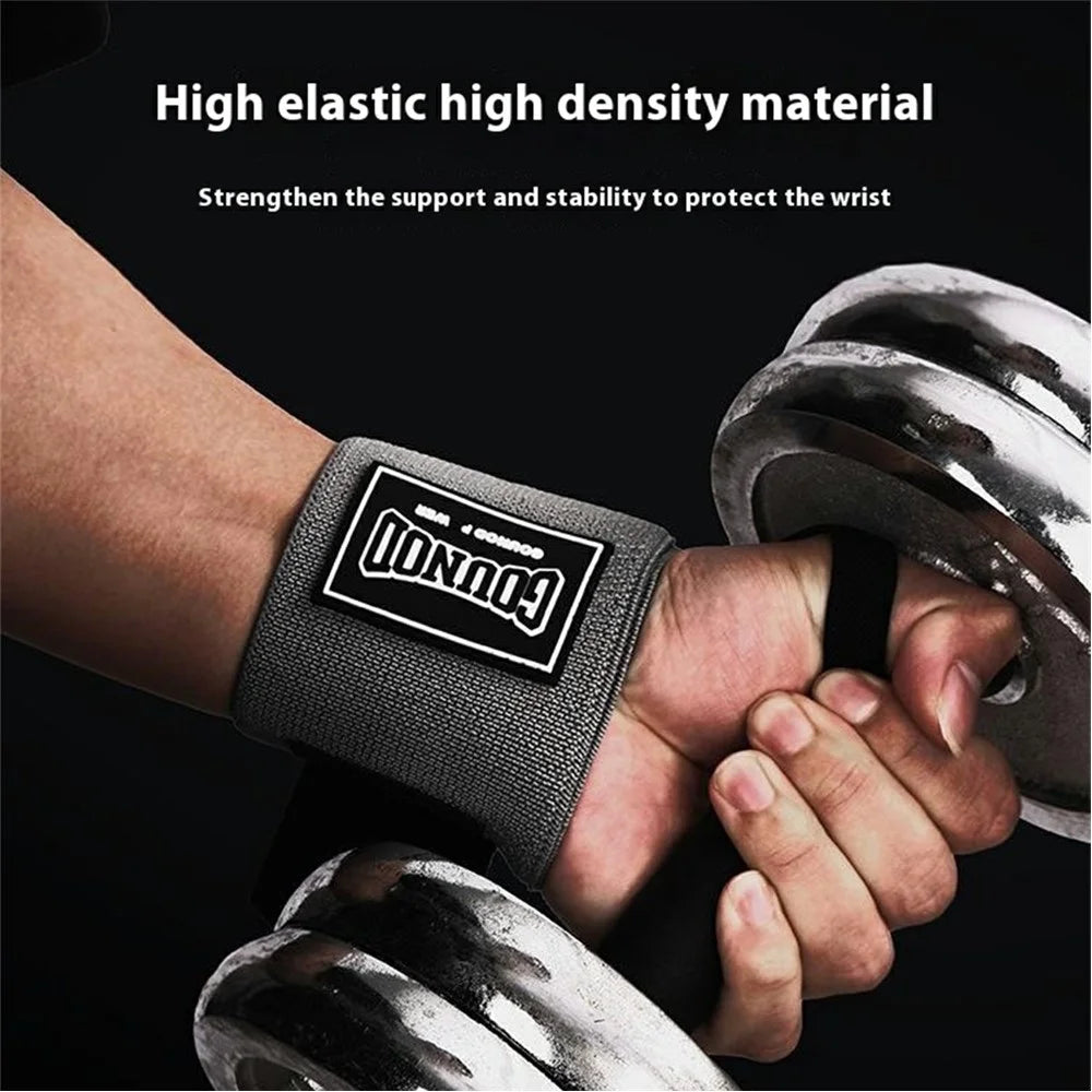 GOUNOD HS0105 1 Pair Sports Wrist Wraps Fitness Weightlifting Pull-Up Stabilizer Sprain Prevention Wrist Band - Grey - 3
