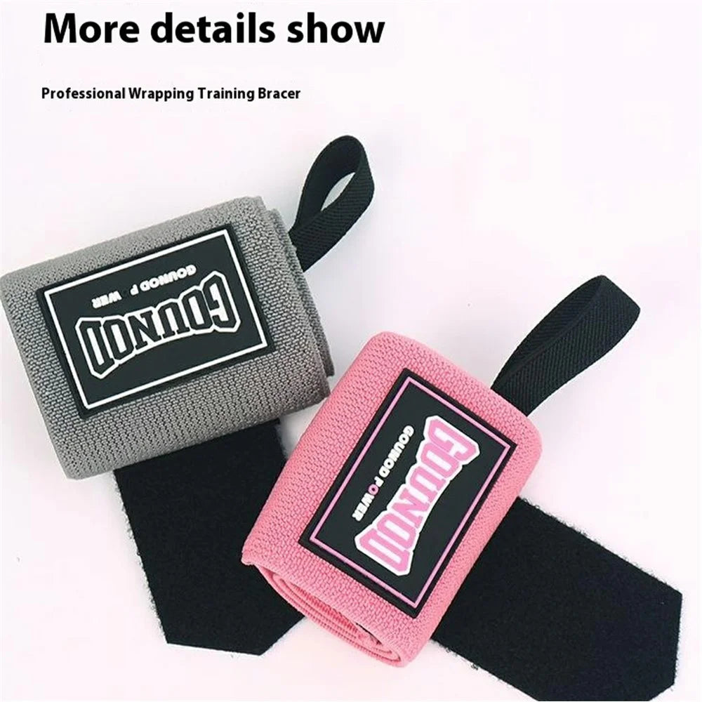 GOUNOD HS0105 1 Pair Sports Wrist Wraps Fitness Weightlifting Pull-Up Stabilizer Sprain Prevention Wrist Band - Grey - 5