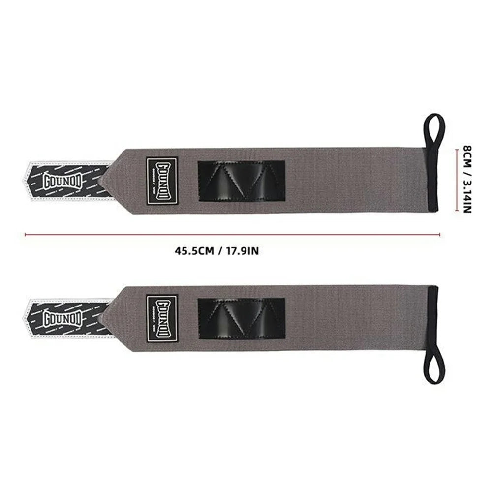 GOUNOD HS0105 1 Pair Sports Wrist Wraps Fitness Weightlifting Pull-Up Stabilizer Sprain Prevention Wrist Band - Grey - 7