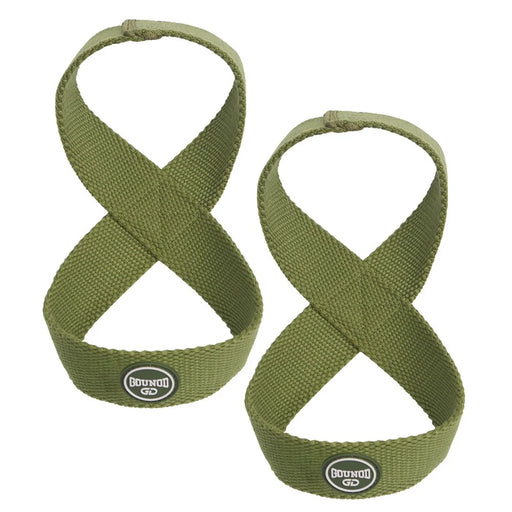 GOUNOD HS0103 For Weightlifting Powerlifting Deadlift 8 Shape Wrist Straps Strength Training Pull Up Grip Support - Green - 1