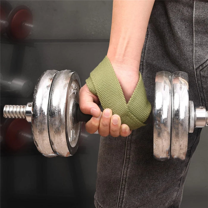 GOUNOD HS0103 For Weightlifting Powerlifting Deadlift 8 Shape Wrist Straps Strength Training Pull Up Grip Support - Green - 3