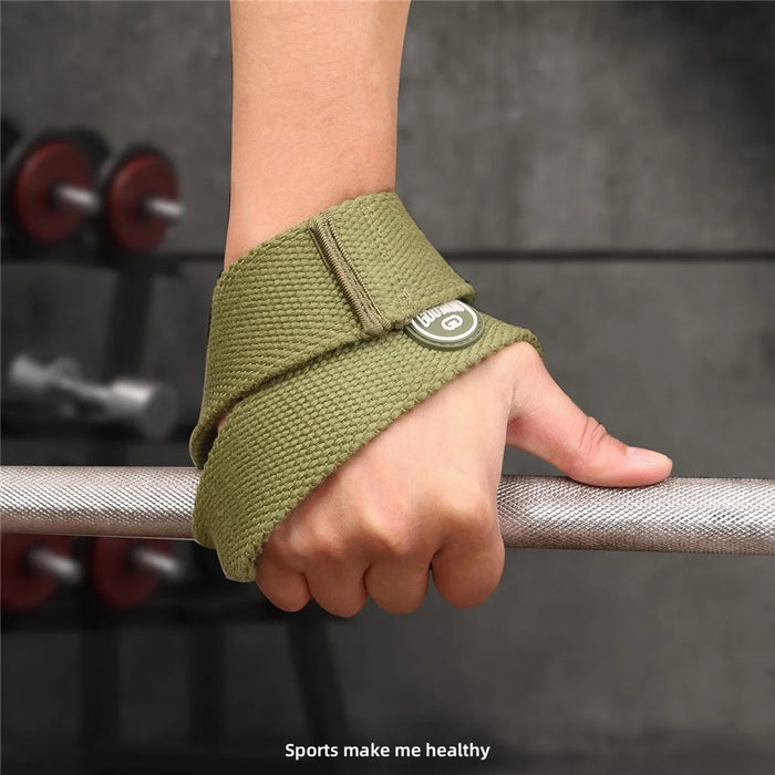 GOUNOD HS0103 For Weightlifting Powerlifting Deadlift 8 Shape Wrist Straps Strength Training Pull Up Grip Support - Green - 4