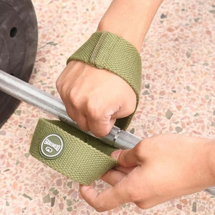 GOUNOD HS0103 For Weightlifting Powerlifting Deadlift 8 Shape Wrist Straps Strength Training Pull Up Grip Support - Green - 7