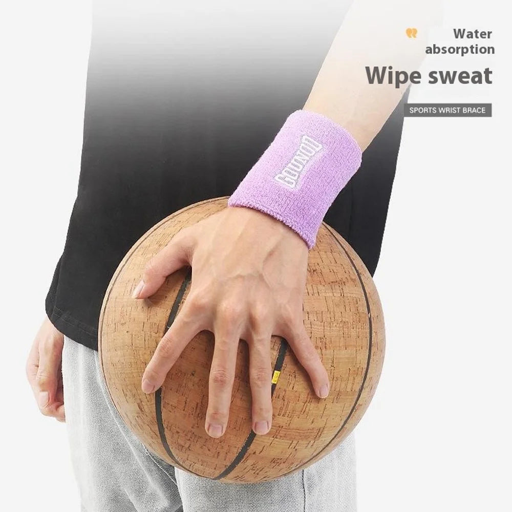 GOUNOD 1Pc Fitness Wrist Sweatband Breathable Absorbent Wristband Compression Support for Basketball / Running / Yoga - Grey - 5